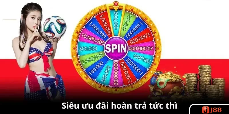 Một số chương trình hoàn trả tức thì hấp dẫn tại nhà cái J88